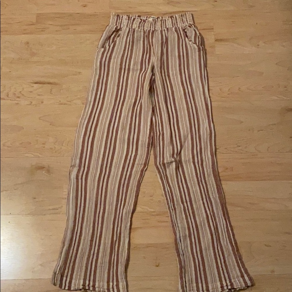 striped flowy billabong pants